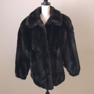 Dennis Basso Vintage-style Faux Fur Coat - Large